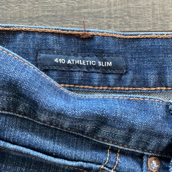 38x30 Lucky Brand 410 Athletic Fit Jeans Men's Blue Dark Wash Stretch 7MP1965T2 - Picture 5 of 14